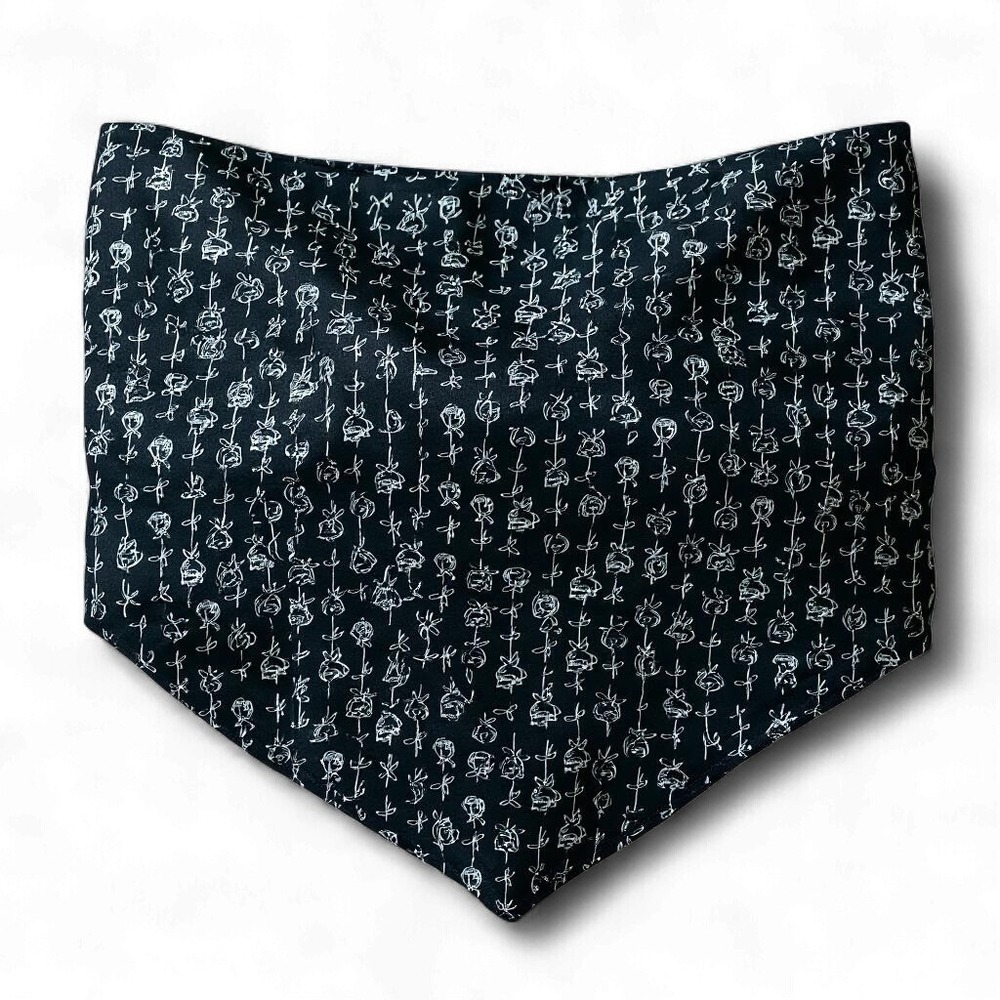 Urban Renewal Black Floral Bandana Top by Urban Outfitters Size S/M